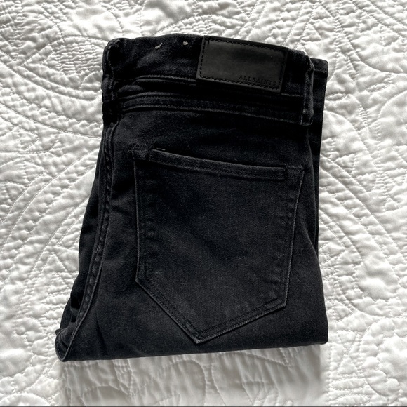 ALL SAINTS Grace High-Rise Black Skinny Jeans - Picture 5 of 5